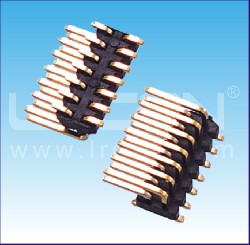1.27mm間距 單排針 90度 貼片 塑高1.60mm/ 1.27mm Pin Header Single Row Right Angle SMT H=1.60mm