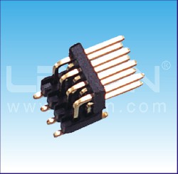 1.27mm間距 雙排針 雙塑 90度 貼片 塑高1.60mm/1.27mm Pin Header Dual Row Two Layer Right Angle SMT H=1.60mm