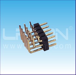 2.54mm間距 三排針 雙塑 90度 塑高2.50mm/2.54mm Pin Header Triple Row Two Layer Angle H=2.50mm