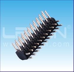 2.00mm間距 雙排針 90度 塑高4.00mm/2.00mm Pin Header Dual Row Right Angle H=4.00mm