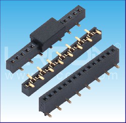 1.0mm間距 單排母 貼片 U型 / 1.0mm Pitch Female Header Single Row SMT U