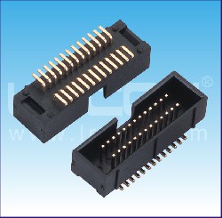 1.27*2.54mm間距 簡(jiǎn)牛 貼片 塑高=9.65mm 配IDC / 1.27*2.54mm Pitch Box Header SMT H=9.65mm