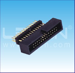 2.0mm間距 簡(jiǎn)牛 180度 加塑膠 塑高=5.7mm / 2.0mm Pitch Box Header Straight Two Layer H=5.7mm