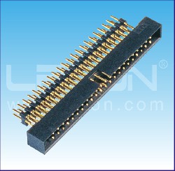 2.0mm間距 莫仕簡(jiǎn)牛 帶窗口 180度 加塑膠 塑高=6.4mm / 2.0mm Pitch Box Header Straight Two Layer H=6.4mm