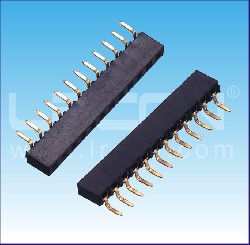 1.0mm間距 單排母 臥式 貼片 / 1.0mm Pitch Female Header Single Row Right Angle SMT