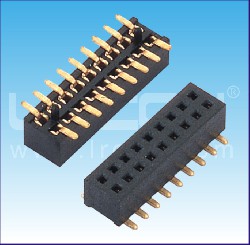 1.0mm間距 雙排母 貼片 U型 塑高2.10mm /  1.0mm Pitch Female Header Dual Row SMT