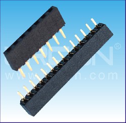 2.0mm間距 單排母 180度 U型 塑高=4.6mm / 2.0mm Pitch Female Header Single  Row Straight U Type H=4.6mm