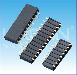 2.0mm間距 雙排母 側(cè)插貼片 U型 塑高=2.0mm /  2.0mm Pitch Female Header Dual Row Side Entry SMT U  Type H=2.0mm