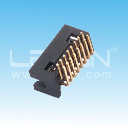1.27mm間距 簡(jiǎn)牛 90度 塑高=5.7mm 配排母 / 1.27mm Pitch Box Header Right Angle H=5.7mm