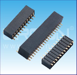 2.54mm間距 雙排母 側(cè)插SMT U型 塑高=5.90mm / 2.54mm Pitch Female Header Dual Row Side Entry SMT U Type H=5.90
