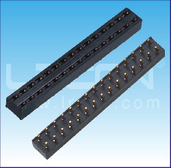 2.54mm間距 雙排母 180度  Y型 塑高=3.55mm / 2.54mm Pitch Female Header Dual Row Straight Y Type H=3.55mm
