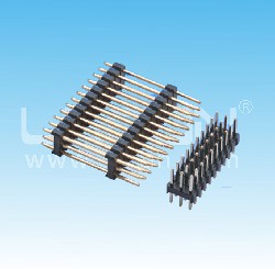 2.54mm間距 三排針 180度 塑高2.50mm/2.54mm Pin Header Triple Row Straight H=2.50mm