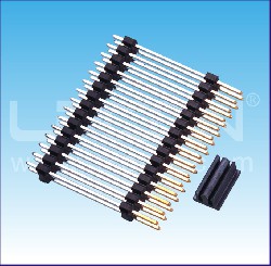 2.54mm間距 單排針 雙塑 180度 /2.54mm Pin Header Single Row Two Layer Straight