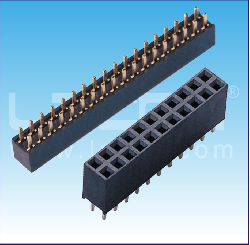 2.54mm間距 雙排母 180度  Y型 塑高=5.70mm / 2.54mm Pitch Female Header Dual Row Straight Y Type H=5.70mm